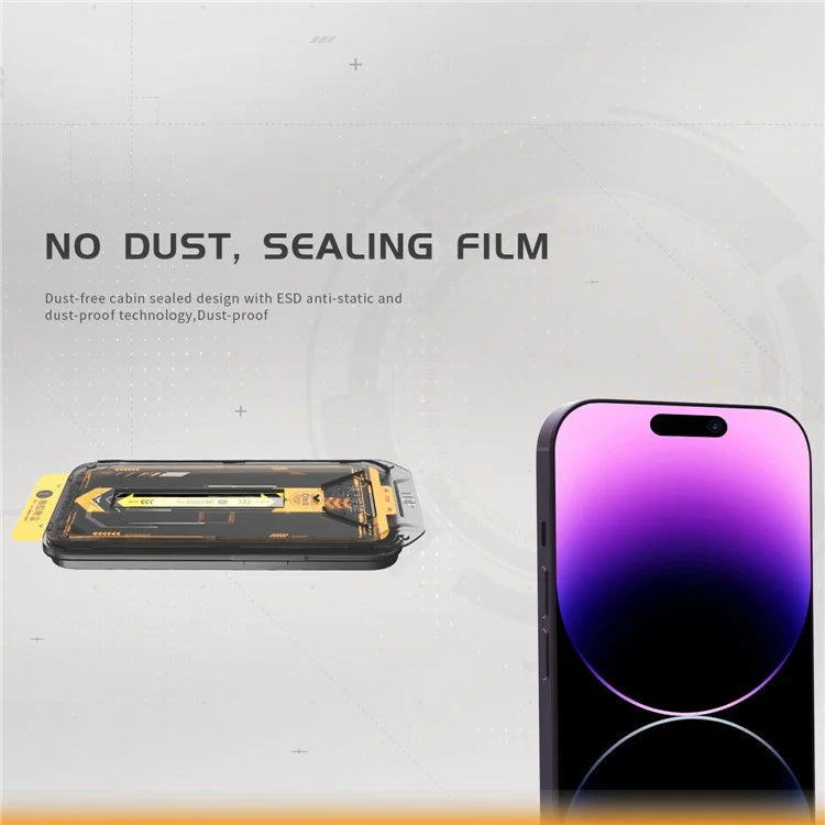 TGVIS For iPhone 14 Pro Screen Protector Corning Gorilla Glass Anti-Shatter Front Film+Back Protector