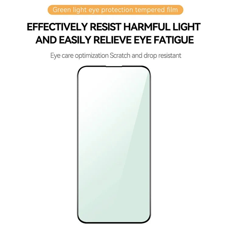TGVIS For iPhone 15 Pro 2.5D Screen Protector Eye Protection Front Film+Back Protector