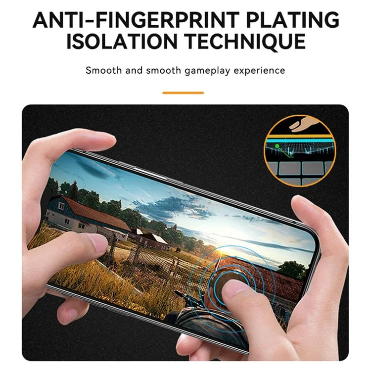 TGVIS For iPhone 15 Plus 2.5D Screen Protector Antibacterial Phone Front Screen Film+Back Protector