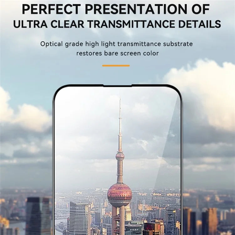 TGVIS For iPhone 15 Antibacterial Screen Protector Full Cover Front Film+Back Protector