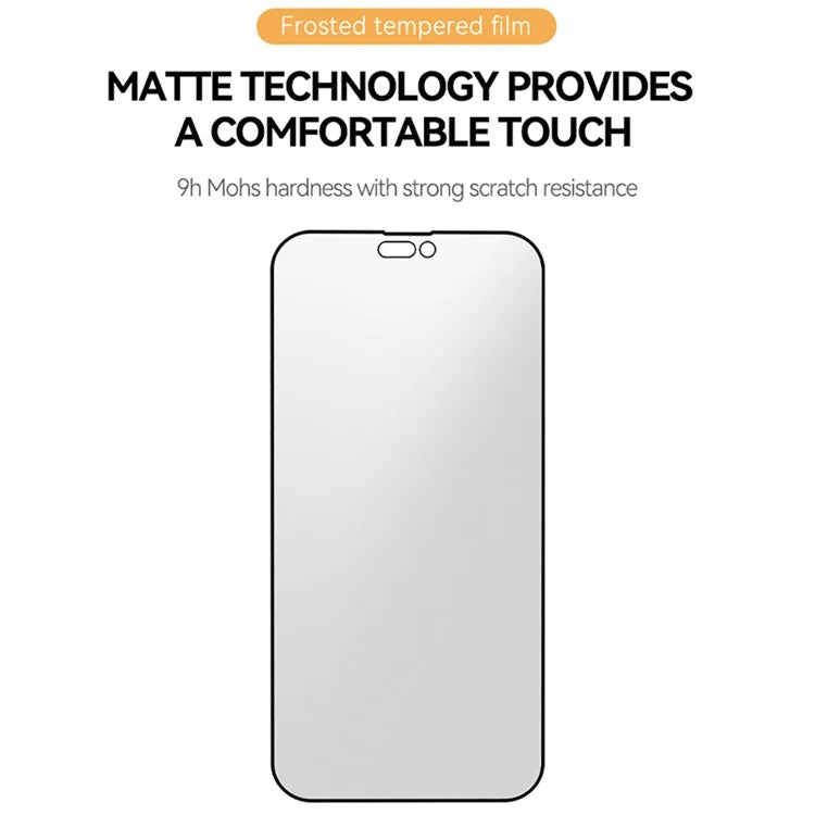 TGVIS For iPhone 15 Plus Film 2.5D AG Matte Screen Protector + Phone Back Cover
