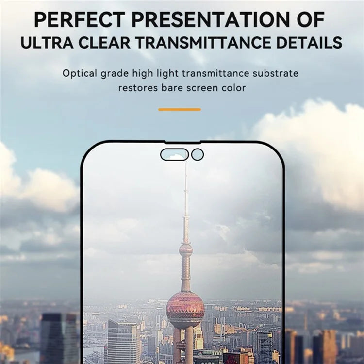 TGVIS For iPhone 15 Plus Film 2.5D AG Matte Screen Protector + Phone Back Cover