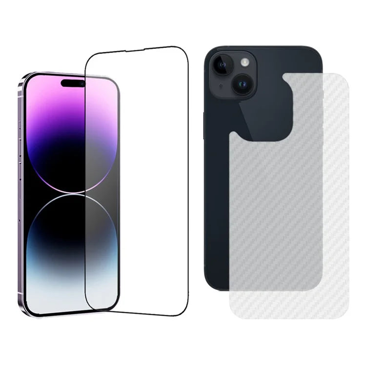 TGVIS For iPhone 15 Screen Protector Full Coverage AR Ultra Clear Front Film+Back Protector