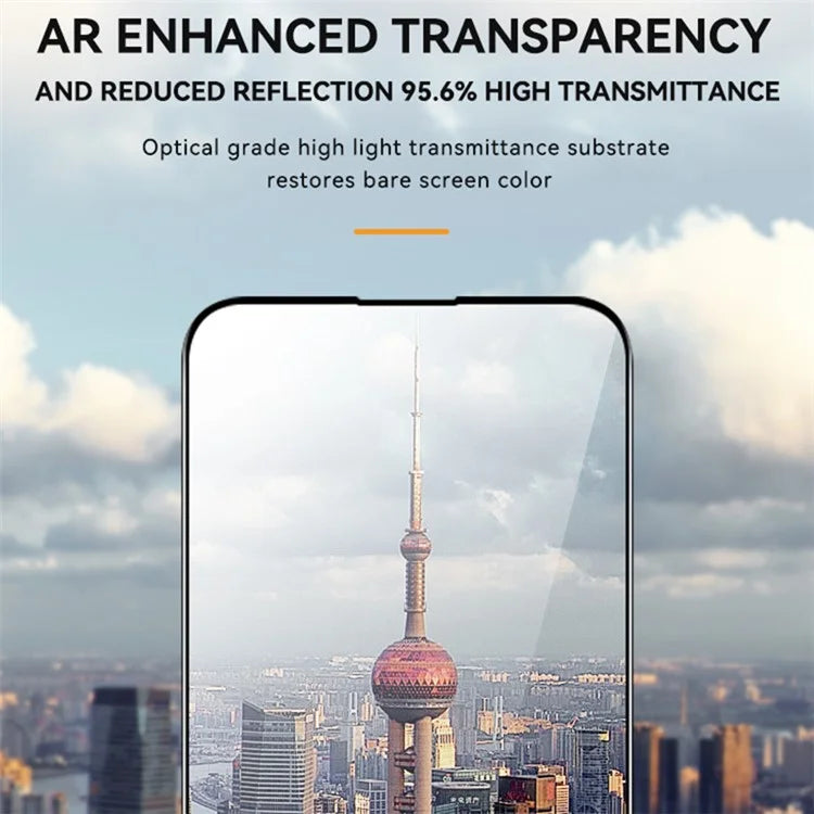TGVIS For 	iPhone 15 Plus  Full Screen Protector AR HD Clear Front Film with Back Protector