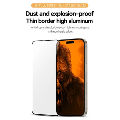 TGVIS For iPhone 15 Pro Max Back Film+Clear High Aluminum-silicon Glass Screen Protector