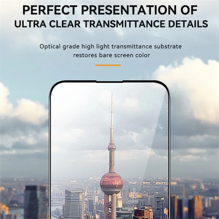 TGVIS For iPhone 15 Pro Max Back Film+Clear High Aluminum-silicon Glass Screen Protector