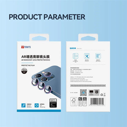 TGVIS 1 Set For iPhone 15 Pro / 15 Pro Max Camera Lens Protector AR Clear Individual Lens Film
