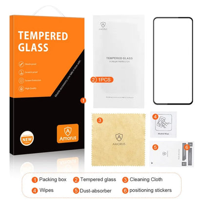 AMORUS For Xiaomi Redmi K70E 5G / Poco X6 Pro 5G Screen Protector 9H Silk Printing Film