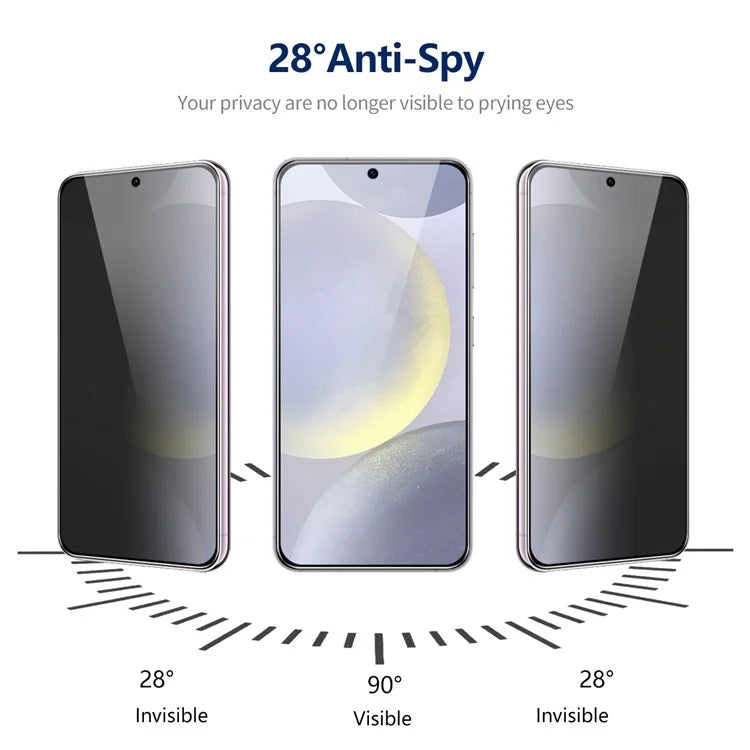 ENKAY HAT PRINCE 2Pcs For Samsung Galaxy S24 Anti-Spy Screen Protector Silk Printing Full Coverage