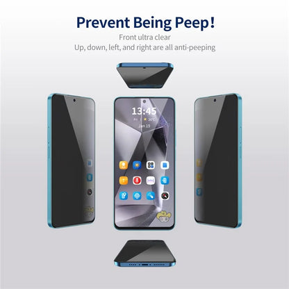 ENKAY HAT PRINCE 5Pcs For Samsung Galaxy S24 Ultra Anti-Spy Screen Protector Silk Printing Black Edge