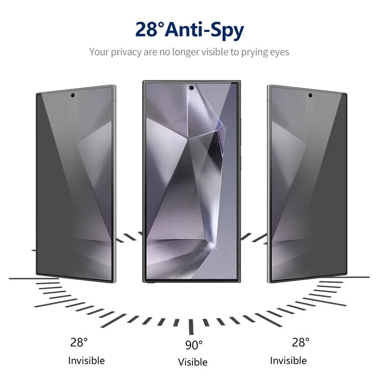 ENKAY HAT PRINCE 2Pcs For Samsung Galaxy S24 Ultra Anti-Spy High Aluminium-silicon Glass Film