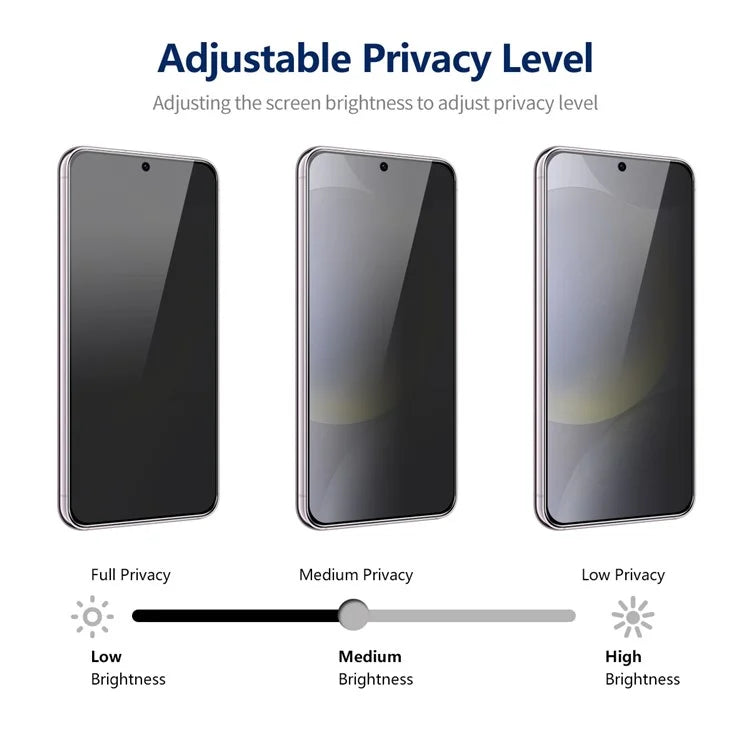 ENKAY HAT PRINCE 5Pcs For Samsung Galaxy S24+ Anti-Peep Screen Protector Silk Printing Ultra Clear
