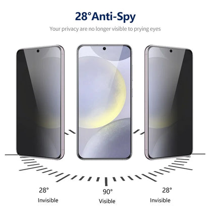 ENKAY HAT PRINCE 5Pcs For Samsung Galaxy S24+ Anti-Peep Screen Protector Silk Printing Ultra Clear