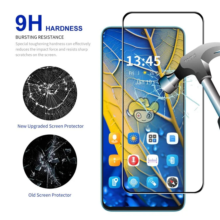 ENKAY HAT PRINCE For Samsung Galaxy M54 5G High Aluminium-silicon Glass Film Silk Printing Screen Protector