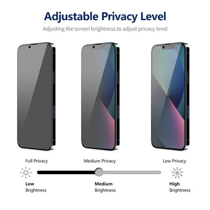 ENKAY HAT PRINCE For iPhone 14 Plus Anti-Spy Screen Protector HD Clear Full Cover Silk Printing