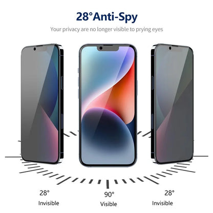 ENKAY HAT PRINCE For iPhone 14 Plus Anti-Spy Screen Protector HD Clear Full Cover Silk Printing
