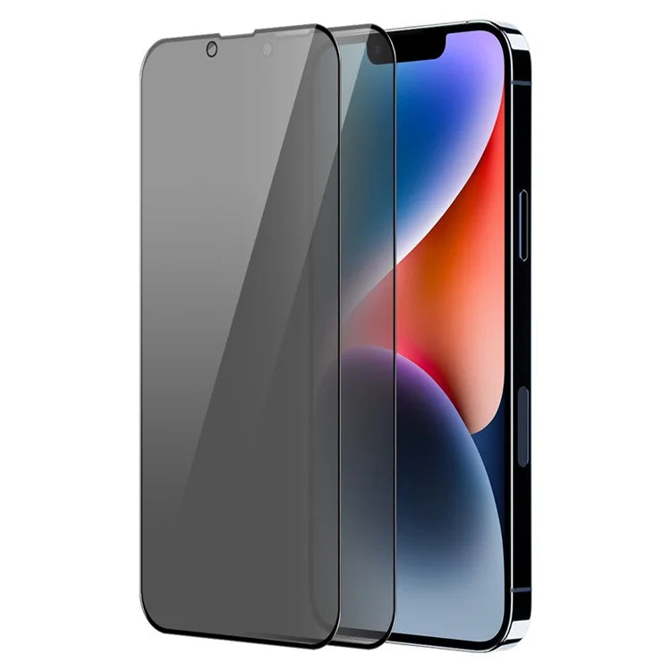 ENKAY HAT PRINCE 2Pcs For iPhone 14 Plus Screen Protector Privacy Anti-Spy Silk Printing Film