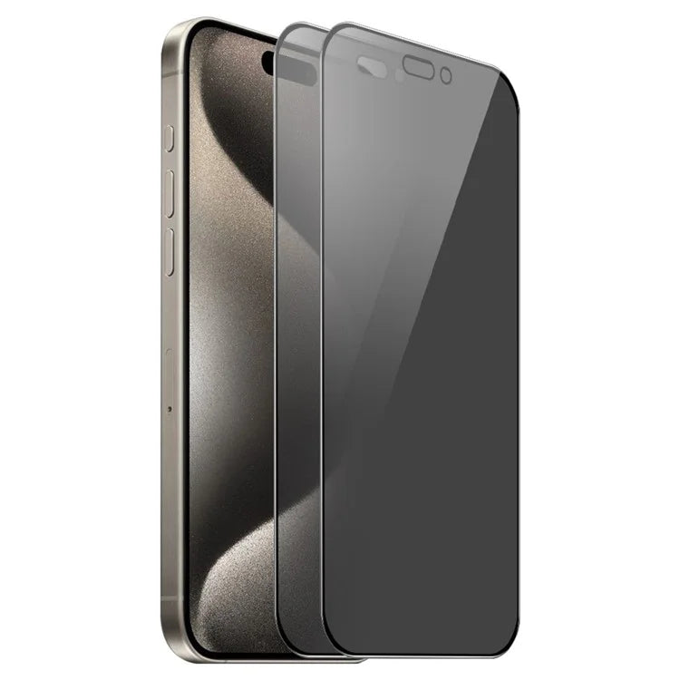 ENKAY HAT PRINCE 2Pcs For iPhone 15 Pro Max Anti-Spy Film High Aluminium-silicon Glass Screen Protector