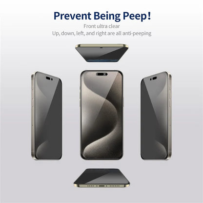 ENKAY HAT PRINCE 2Pcs For iPhone 15 Pro Max Anti-Spy Film High Aluminium-silicon Glass Screen Protector
