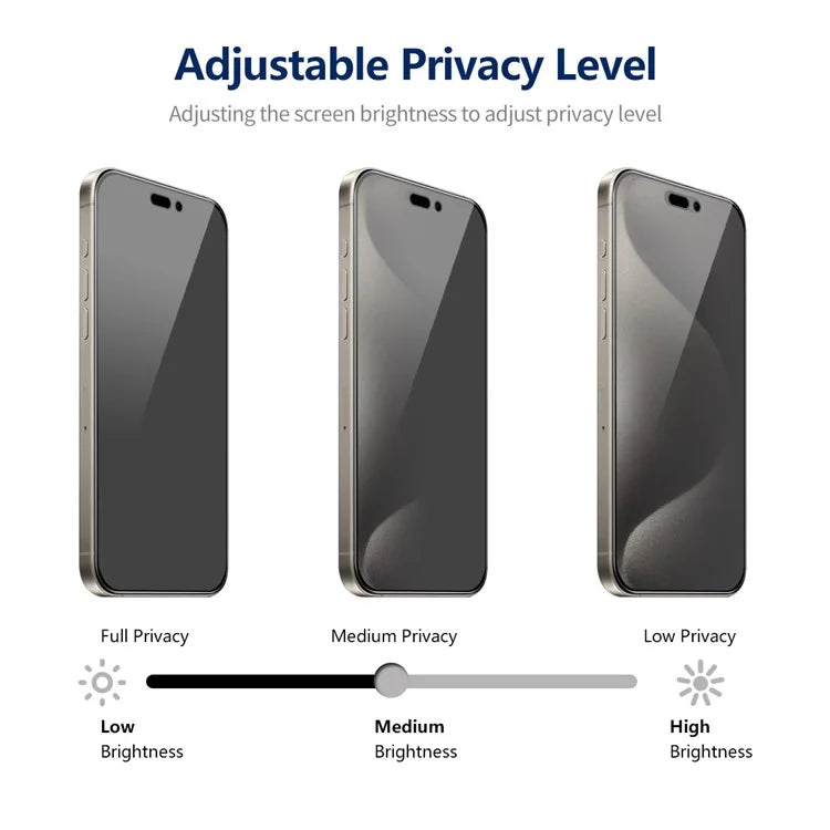 ENKAY HAT PRINCE 2Pcs For iPhone 15 Pro Max Anti-Spy Film High Aluminium-silicon Glass Screen Protector
