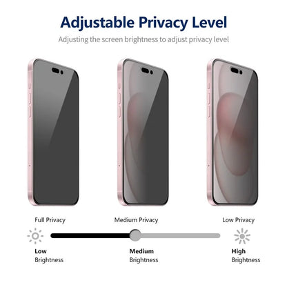 ENKAY HAT PRINCE 2Pcs For iPhone 15 Anti-Spy Film 9H Scratch-proof Screen Protector