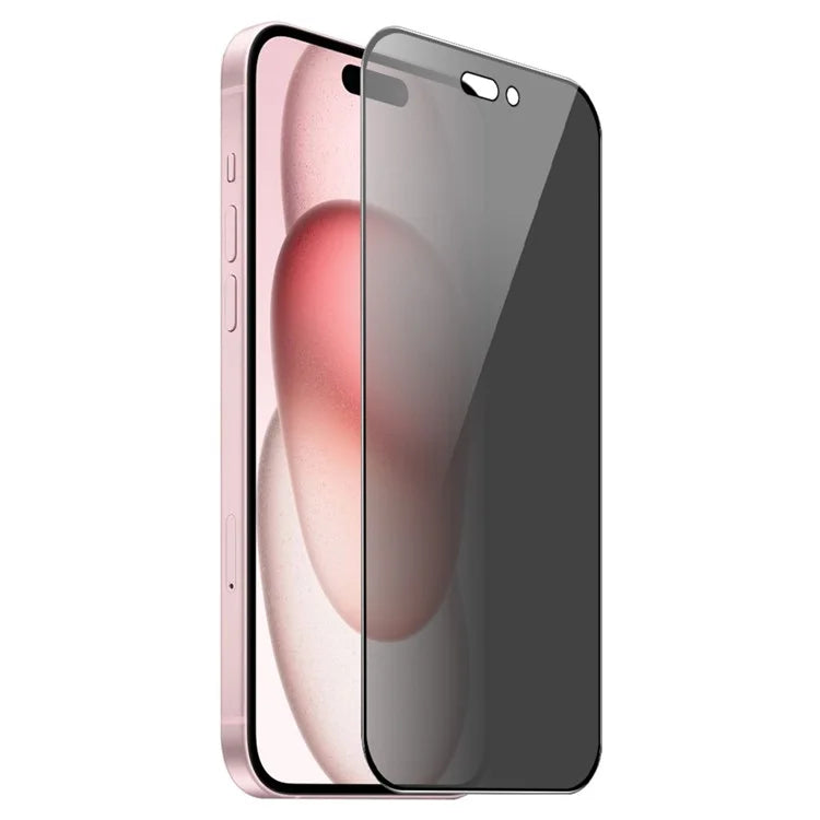ENKAY HAT PRINCE For iPhone 15 Silk Printing Film Anti-peep Anti-fingerprint Screen Protector