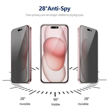 ENKAY HAT PRINCE 2Pcs For iPhone 15 Plus Screen Protector Privacy Protection Anti-explosion Film