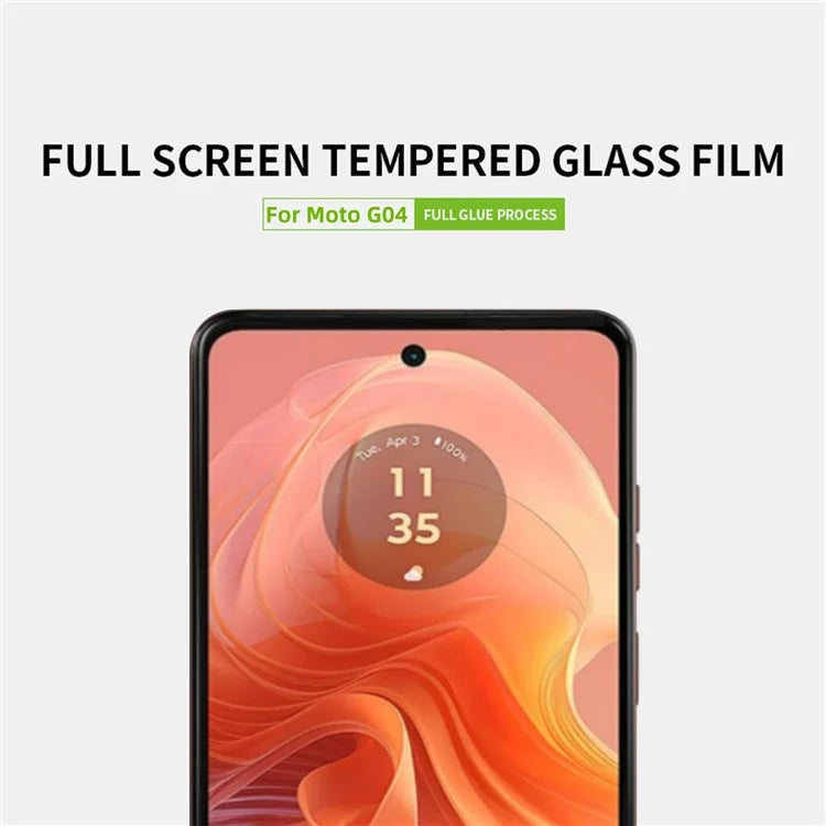 PINWUYO JK Tempered Glass Film Series-2 for Motorola Moto G04 4G / G24 4G Screen Protector 9H Hardness Case Friendly