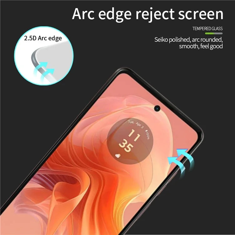PINWUYO JK Tempered Glass Film Series-2 for Motorola Moto G04 4G / G24 4G Screen Protector 9H Hardness Case Friendly