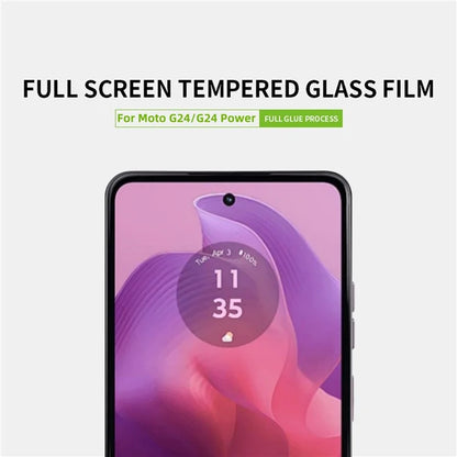 PINWUYO JK Tempered Glass Film Series-2 for Motorola Moto G24 4G /  Moto G24 Power Screen Protector HD Clear