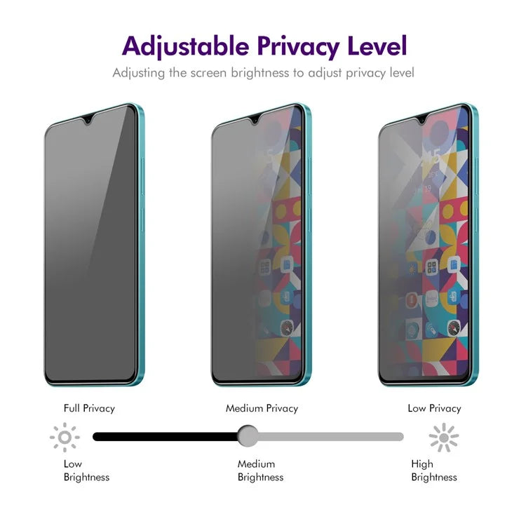 ENKAY HAT PRINCE For Xiaomi Redmi A3 Tempered Glass Screen Protector Anti-Peep Full Cover Film