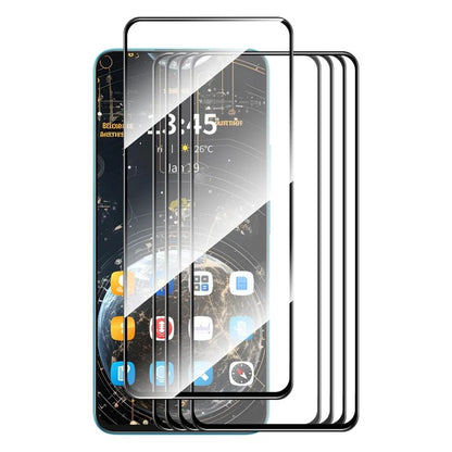 ENKAY HAT PRINCE 5Pcs for Motorola Moto G04 4G / G24 4G Silk Printing Screen Protector Anti-explosion Film