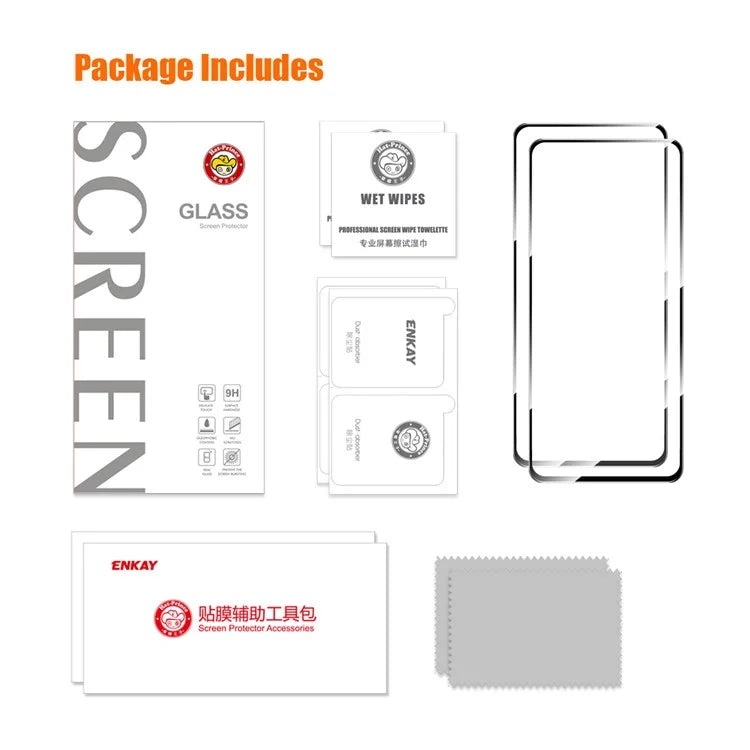 ENKAY HAT PRINCE 2Pcs for Nothing Phone (2a) Film Silk Printing 2.5D Anti-fingerprint Screen Protector