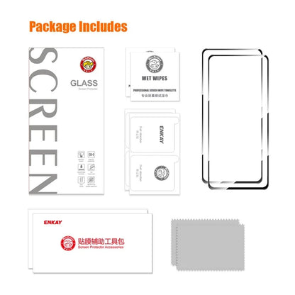 ENKAY HAT PRINCE 2Pcs for Nothing Phone (2a) Film Silk Printing 2.5D Anti-fingerprint Screen Protector