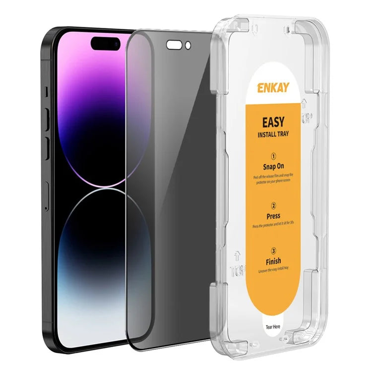 ENKAY HAT PRINCE For iPhone 14 Pro Max Screen Protector 28-degree Anti-peeping Film Easy Installation