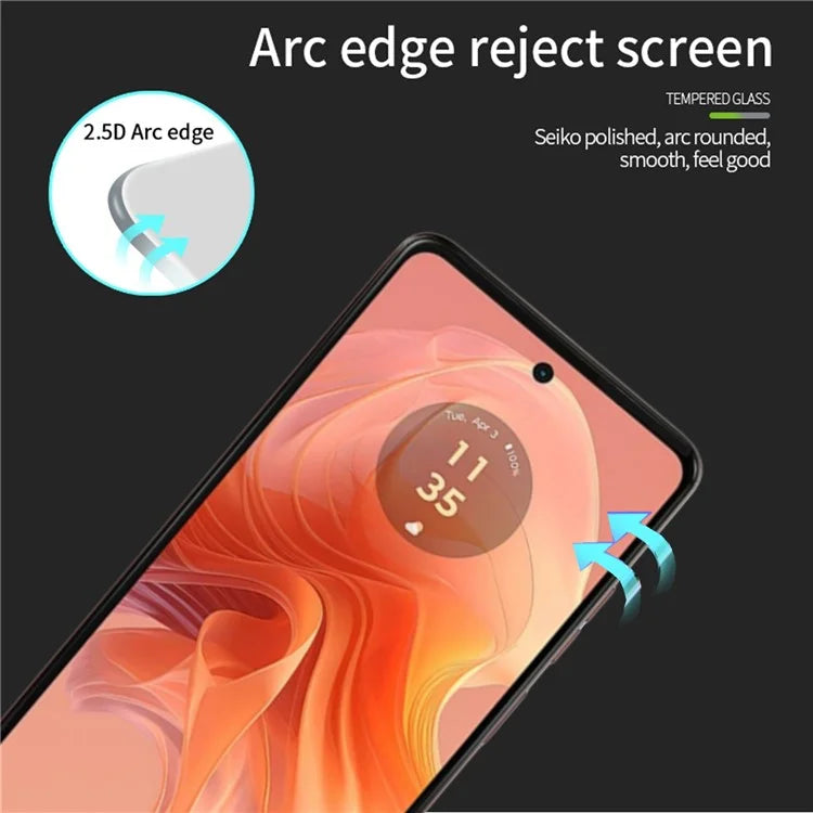 MOFI JK Tempered Glass Film Series-1 for Motorola Moto G04 4G / G24 4G Full Glue HD Clear Full Screen Protector