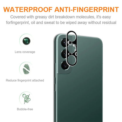 AMORUS For Samsung Galaxy S24+ Silk Printing Camera Lens Protector Tempered Glass Lens Film