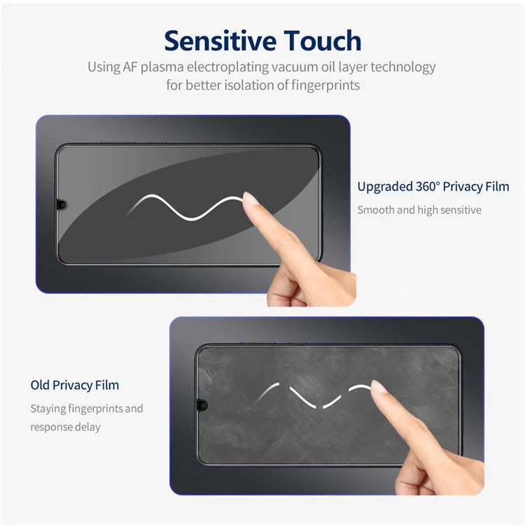 ENKAY HAT PRINCE 2Pcs For Samsung Galaxy A05 4G / A05s 4G Screen Protector Anti-spy Full Cover Film