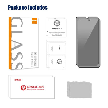 ENKAY HAT PRINCE 2Pcs For Samsung Galaxy A05 4G / A05s 4G Screen Protector Anti-spy Full Cover Film