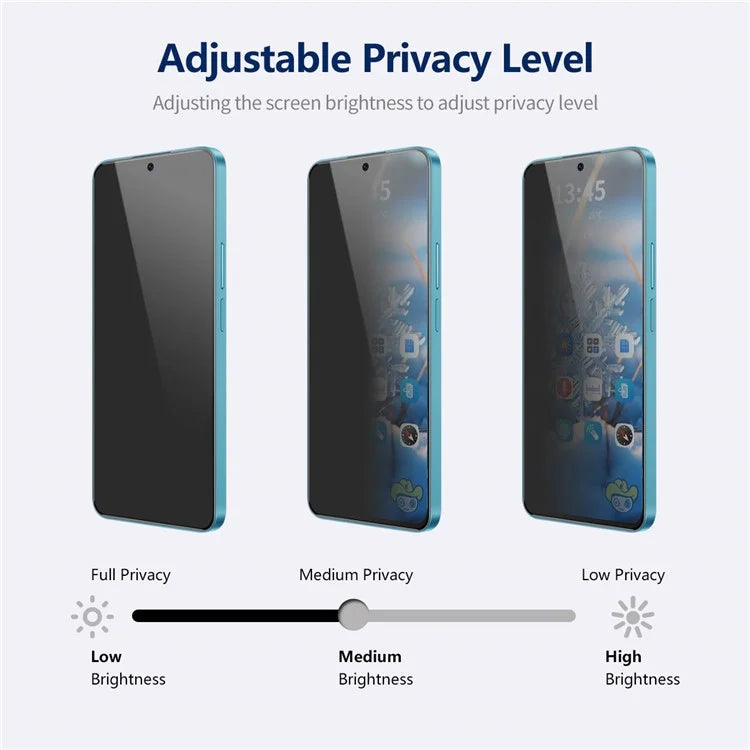 ENKAY HAT PRINCE 5Pcs For Samsung Galaxy A54 5G Anti-Spy High Aluminium-silicon Glass Film