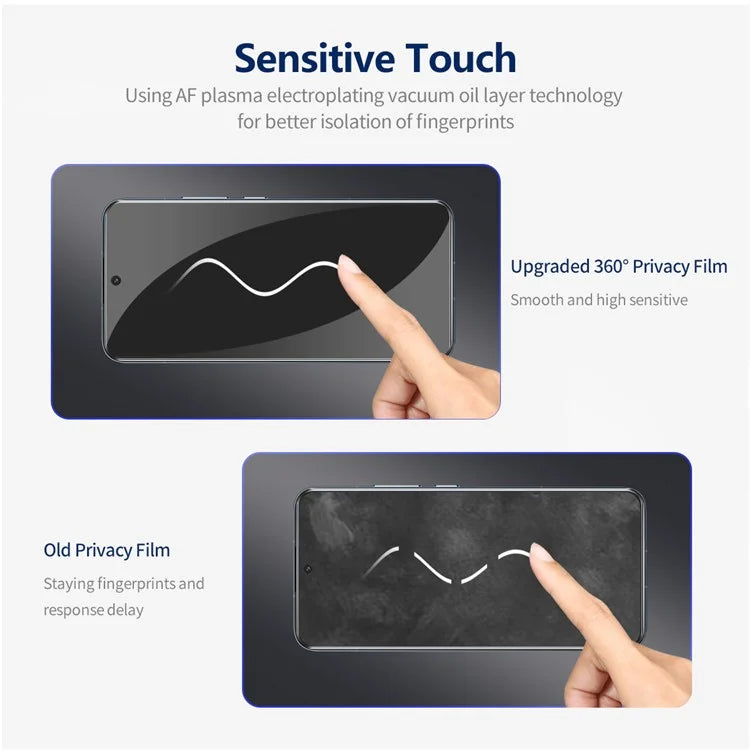 ENKAY HAT PRINCE For Samsung Galaxy A35 5G / A55 5G Anti-Spy Film Silk Printing Anti-glare Screen Protector