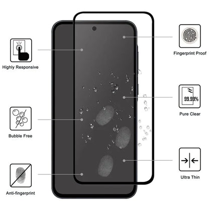 For Samsung Galaxy A55 5G Full Glue Full Screen Protector Black Edge AGC Glass Screen Film