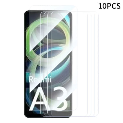 RURIHAI 10Pcs For Xiaomi Redmi A3+ Screen Protector Clear 9H Hardness High Aluminium-silicon Glass Film