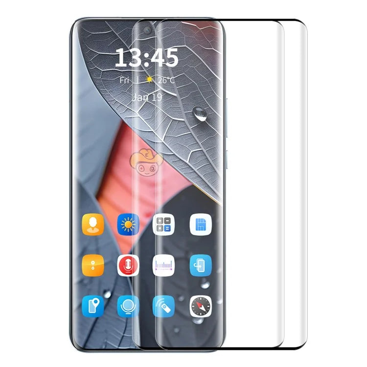 ENKAY HAT PRINCE 2PCS for Oppo Find X6 Pro Clear Screen Protector 3D Curved Side Glue Tempered Glass Shield