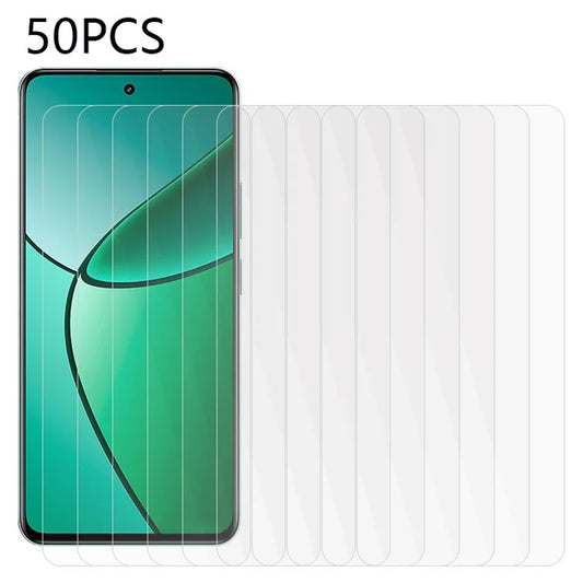 50PCS For Realme 12+ 5G Screen Protector 0.3mm 2.5D Transparent Tempered Glass Film
