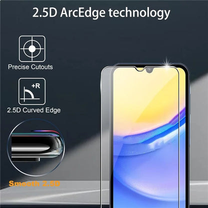 2Pcs For Samsung Galaxy S23 FE Screen Protector High Clarity Tempered Glass Film with Camera Lens Film
