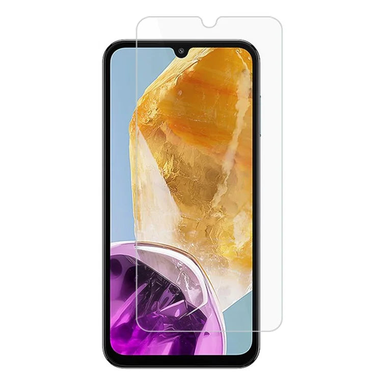 AMORUS For Samsung Galaxy M15 5G Screen Protector High Aluminum-silicon Glass Film 2.5D Edge Case Friendly