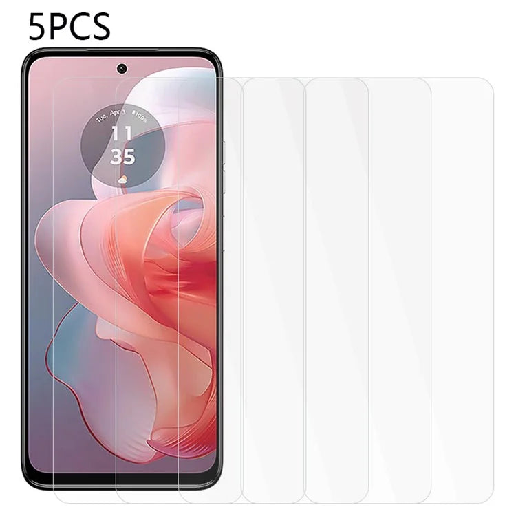 5PCS For Motorola Moto G Power (2024) Clear Tempered Glass Screen Film 2.5D 0.3mm Ultra-Thin Screen Protector