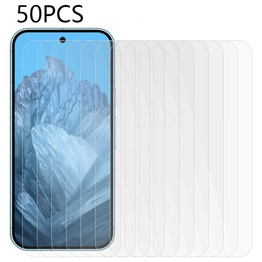 50PCS For Google Pixel 9 Screen Protector 2.5D Tempered Glass Film 0.3mm Thickness