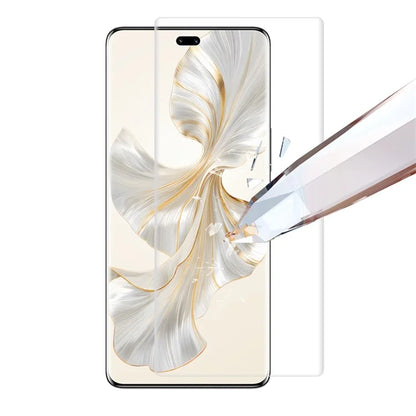 RURIHAI For Honor 100 Pro 5G Screen Protector UV Liquid CSG Glass Film Support Fingerprint Unlock